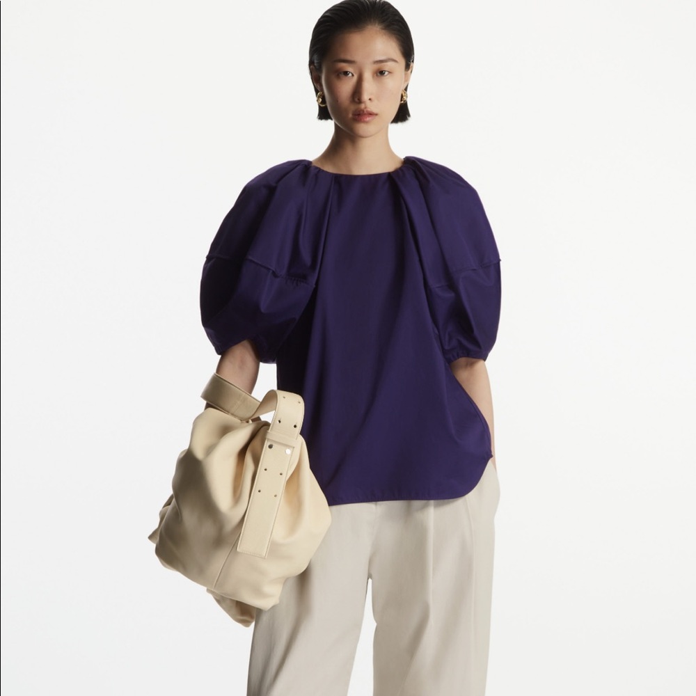 COS relaxed fit puff sleeve top